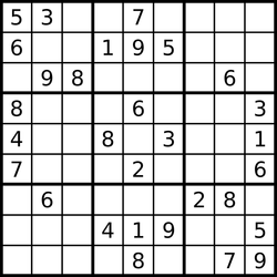 Picture shows a sample Sudoku